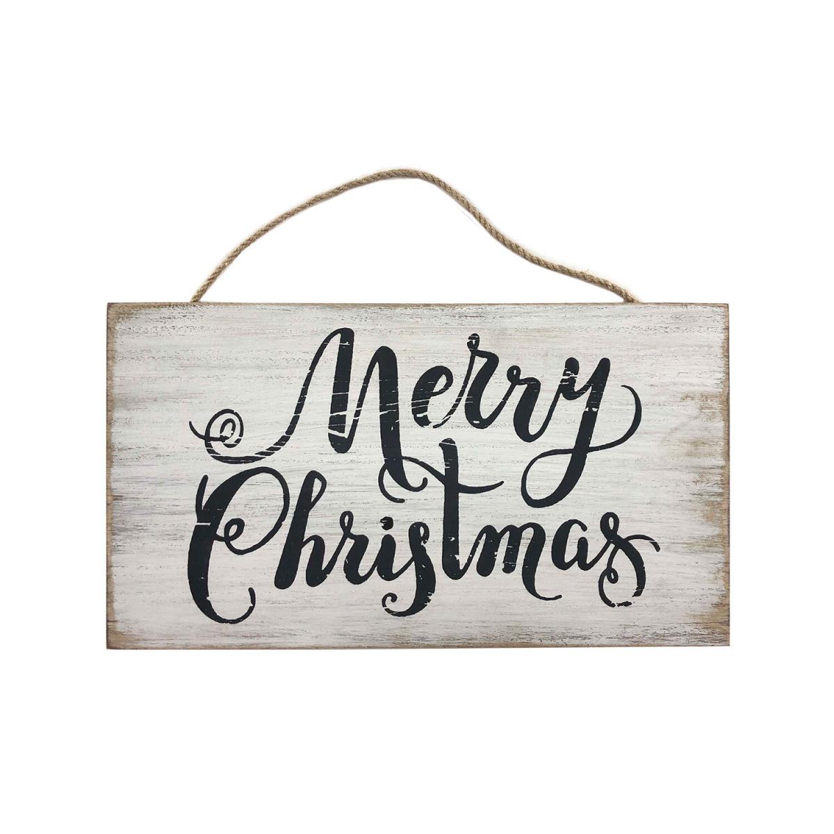 Merry Christmas Plaque with Rope – image 2