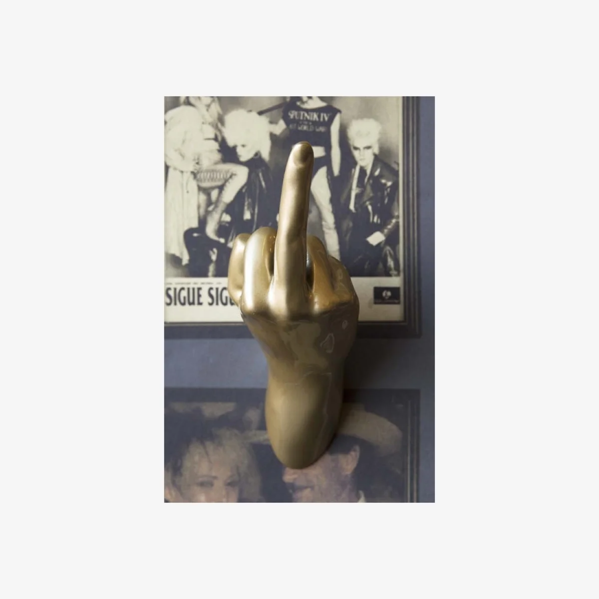 Gold Up Yours Hand Wall Art & Coat Hook