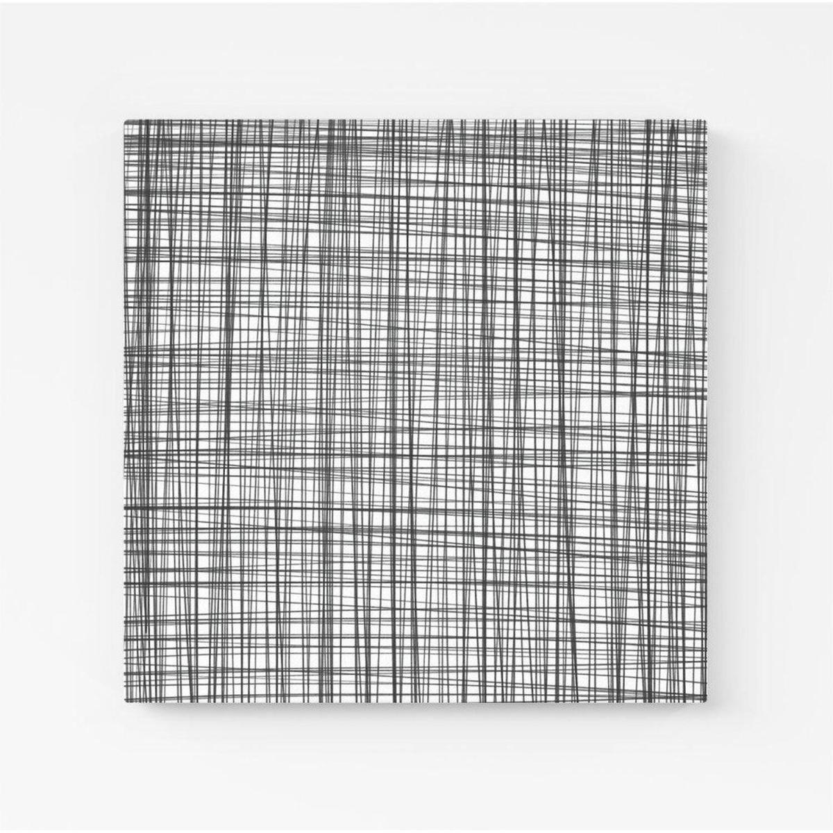 Monochrome Pencil Scribble Canvas Print - Grey / Large – image 4