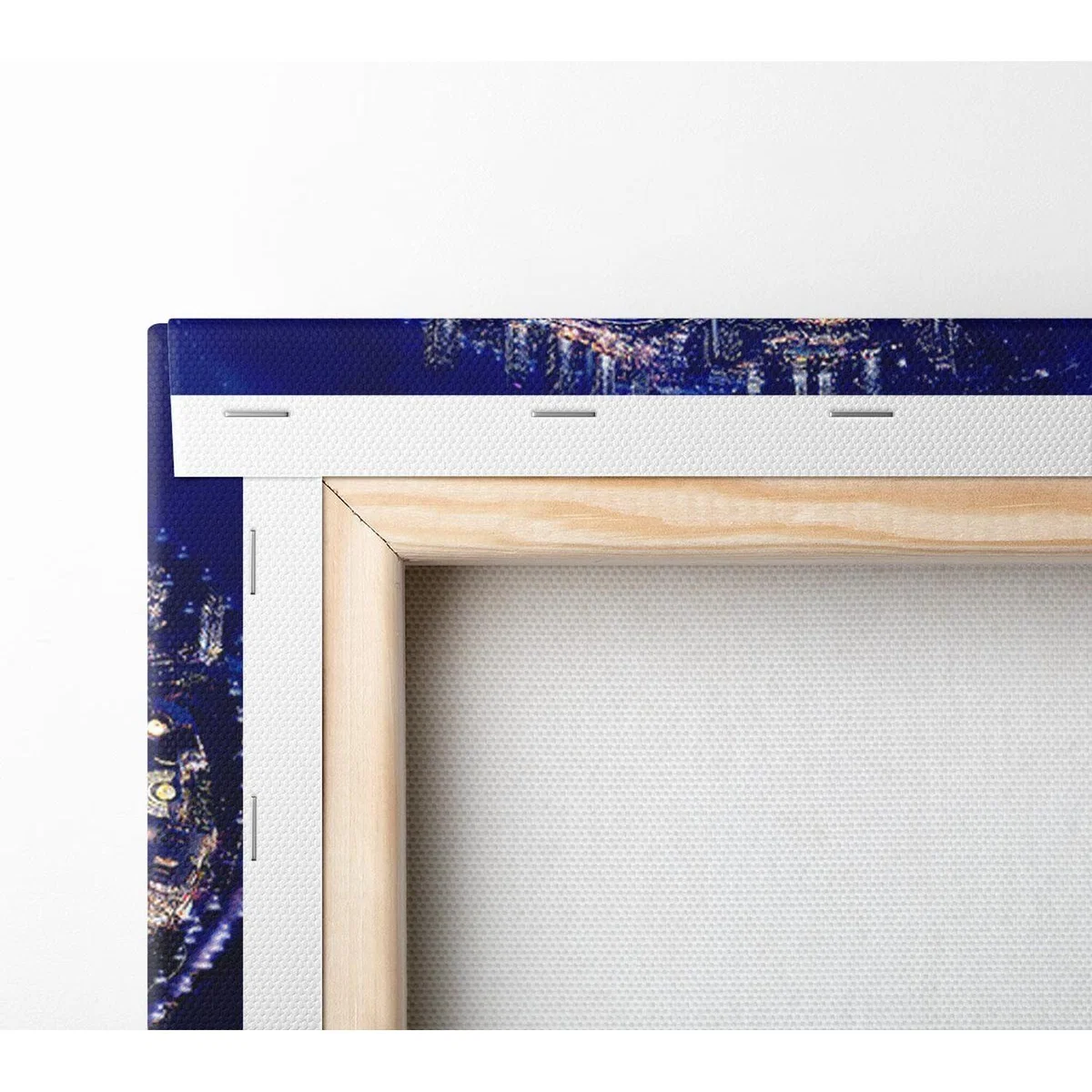 Dubai Blue Nights Canvas Print Wall Art - Yellow / 35.56cm – image 3