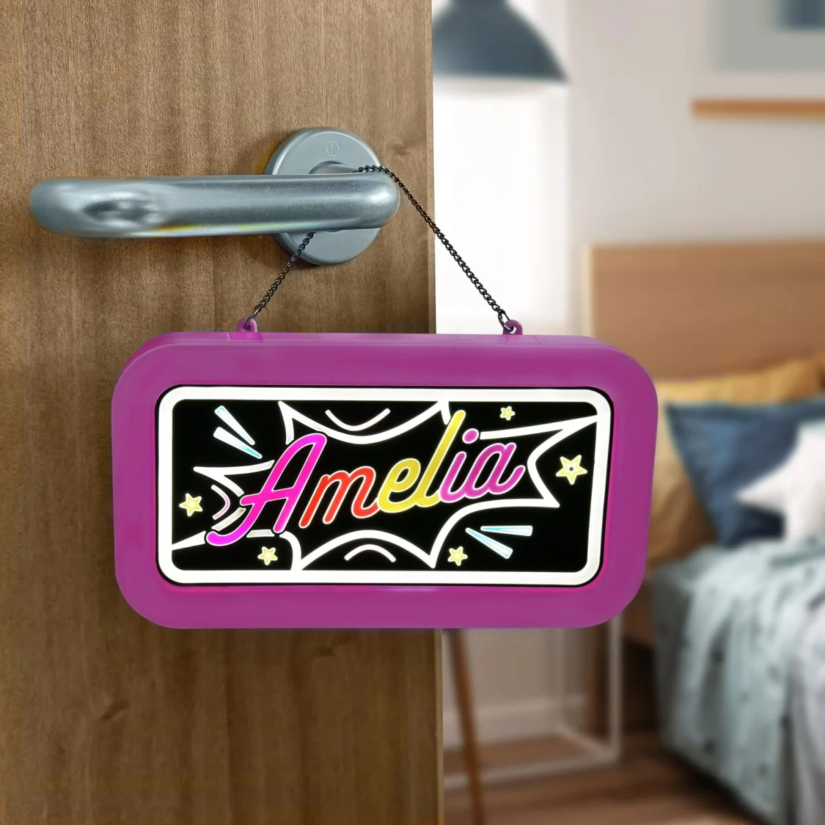 Amelia Pre-personalised Light-Up Neon Bedroom Sign - Pink – image 8
