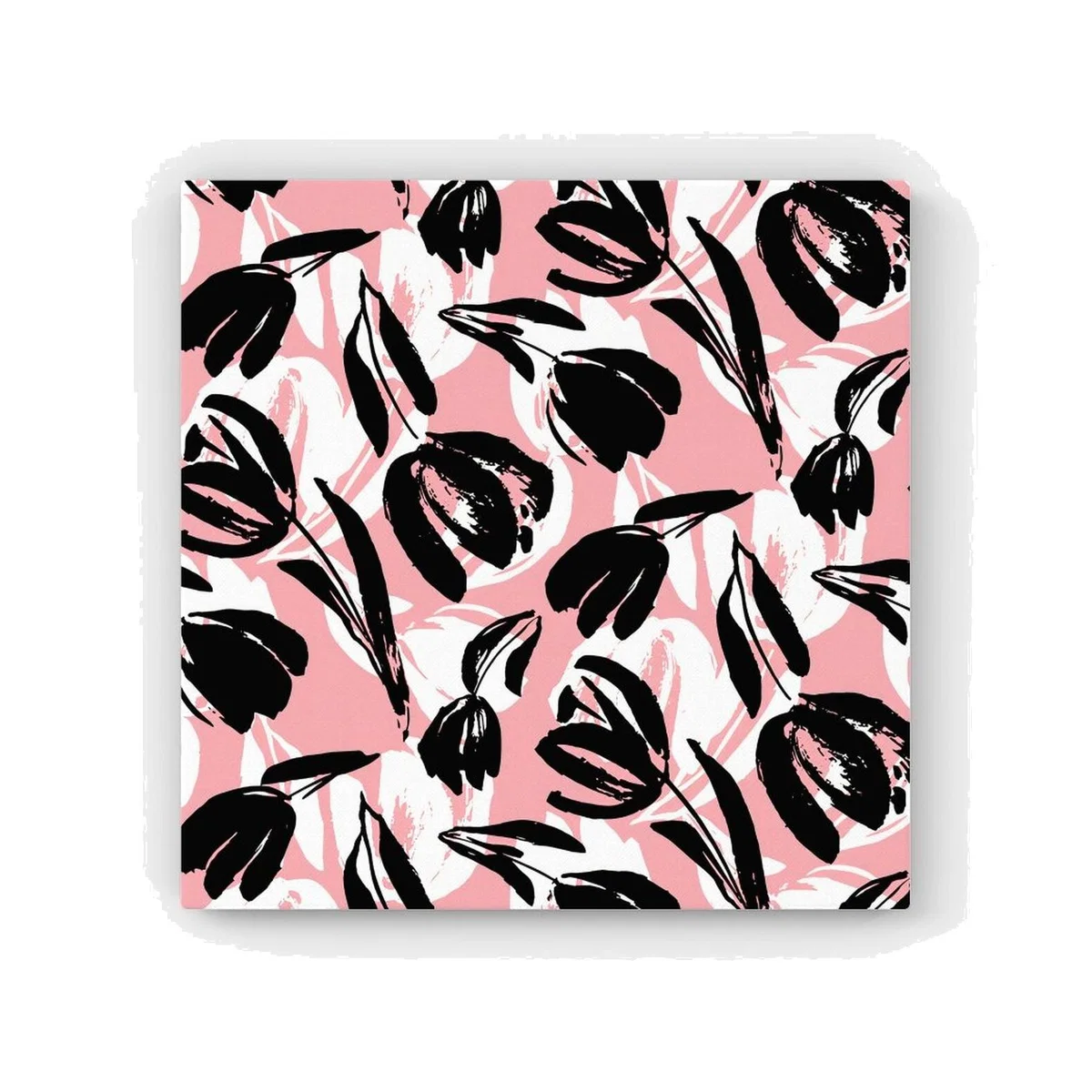 Nature Flat Spring Flower Motif HD Metal Print - Pink / 30cm