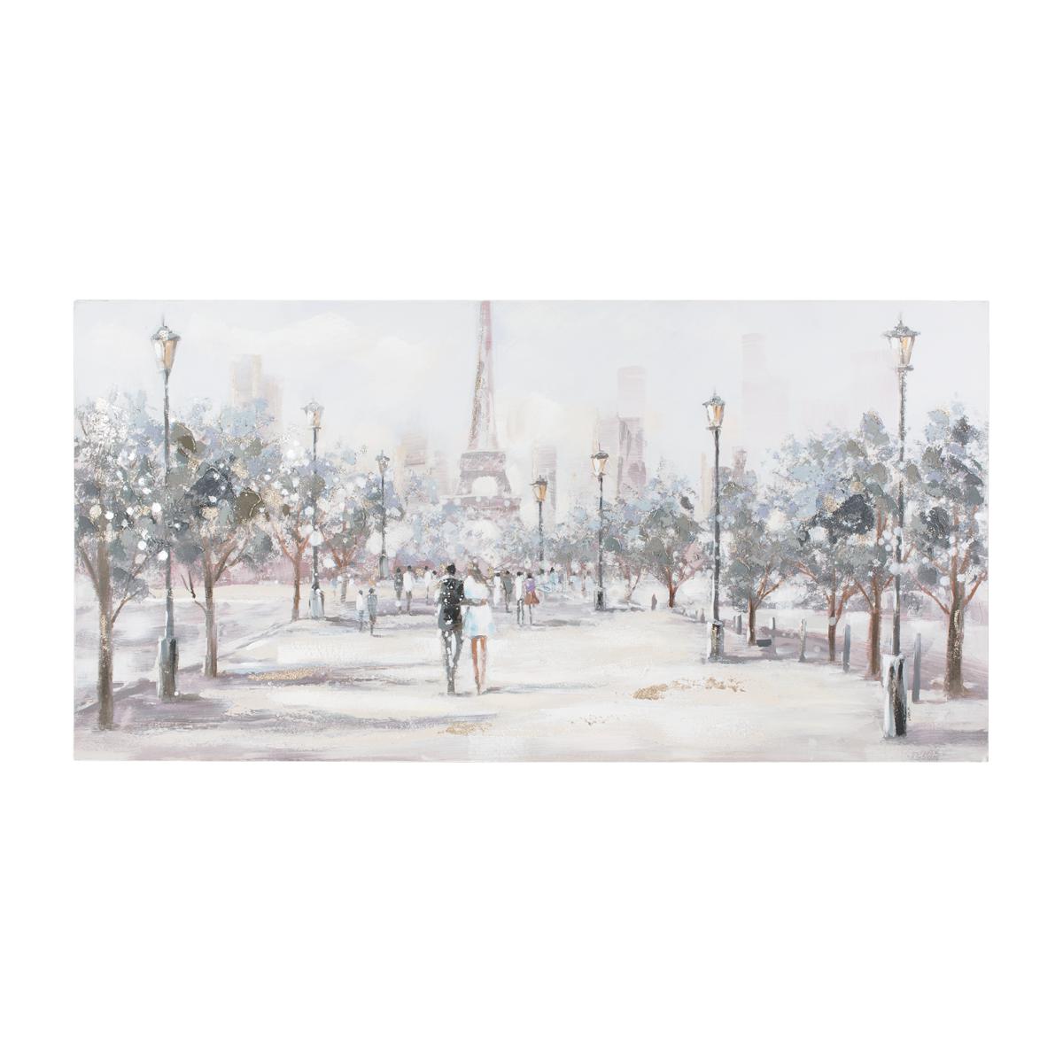 Strolling in Paris Hand Painted Canvas – image 1