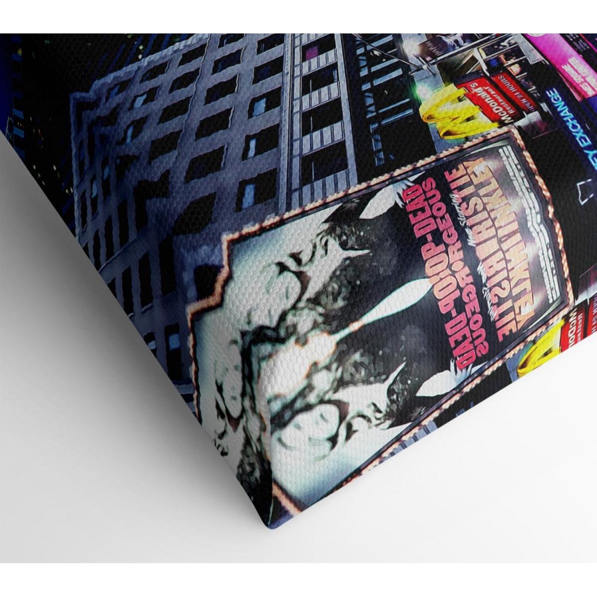 New York Night At The Theatre Canvas Print Wall Art - Yellow / 66.04cm – image 2