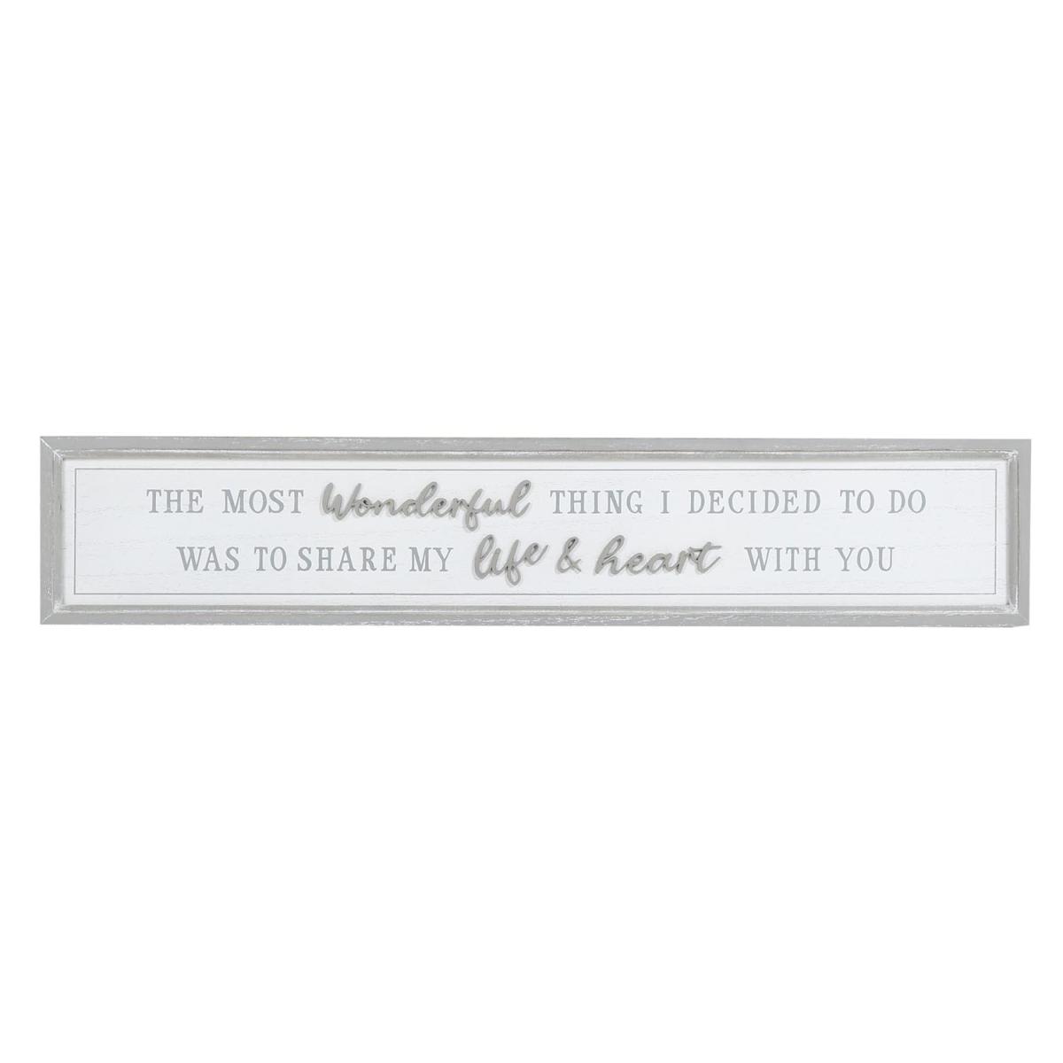 Grey Framed 3D Sentiment Plaque – image 3