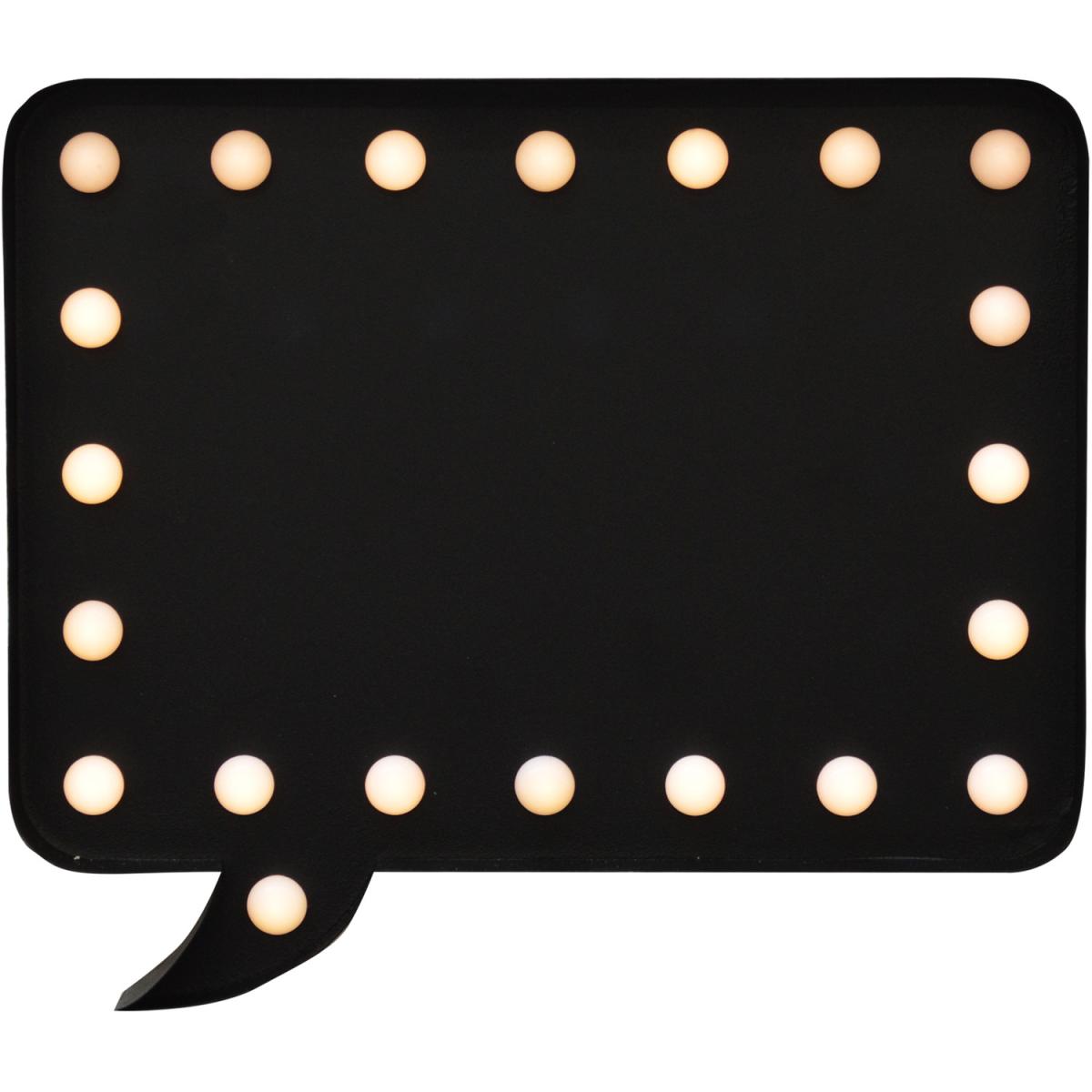 Rectangular Speech Bubble Hangable LED Light-Up Chalkboard - White – image 5
