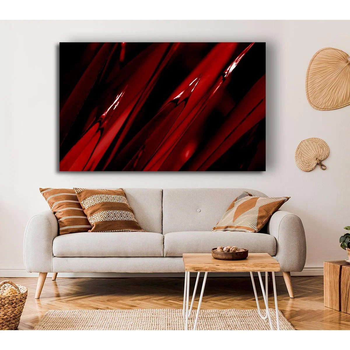 Red Broken Dream Canvas Print Wall Art - Yellow / 81.28cm – image 4
