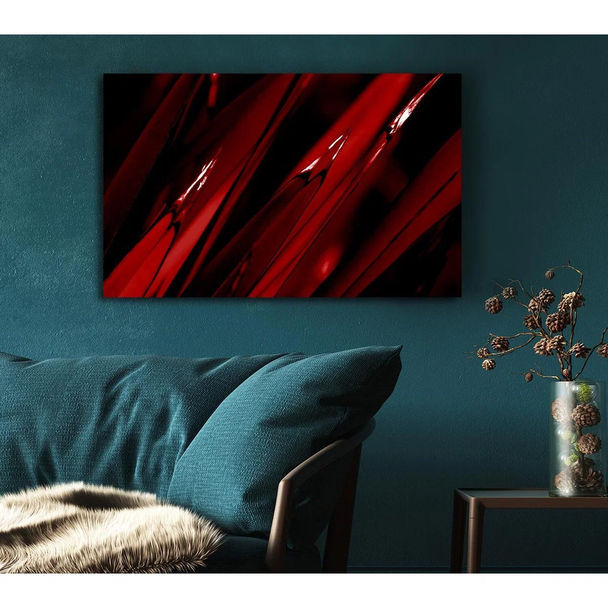 Red Broken Dream Canvas Print Wall Art - Yellow / 81.28cm – image 5