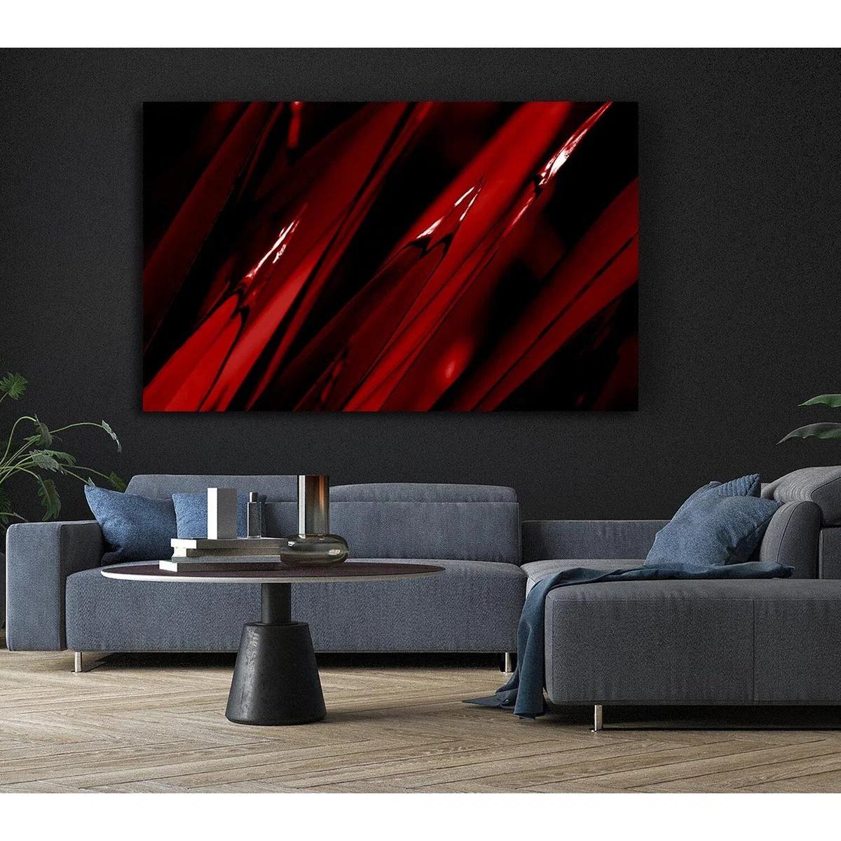 Red Broken Dream Canvas Print Wall Art - Yellow / 81.28cm – image 6