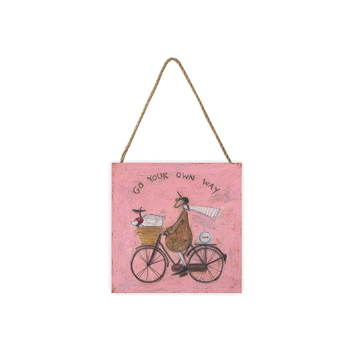 Sam Toft (Go Your Own Way) Wooden Block - White – image 1
