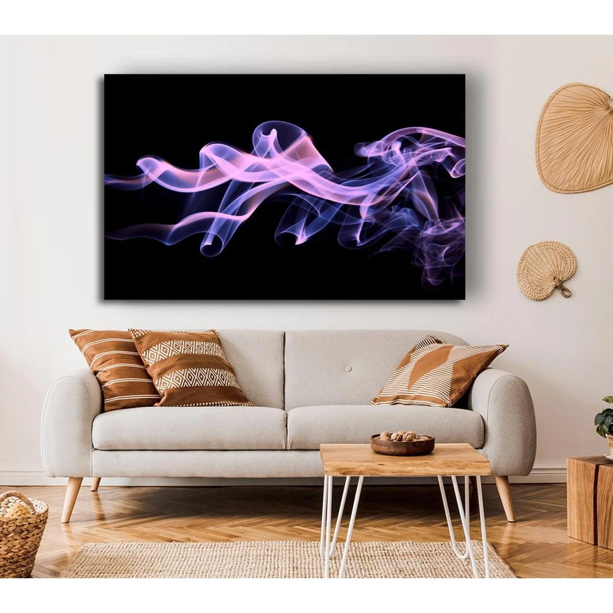 Smoke Pinks Canvas Print Wall Art - Yellow / 35.56cm – image 4