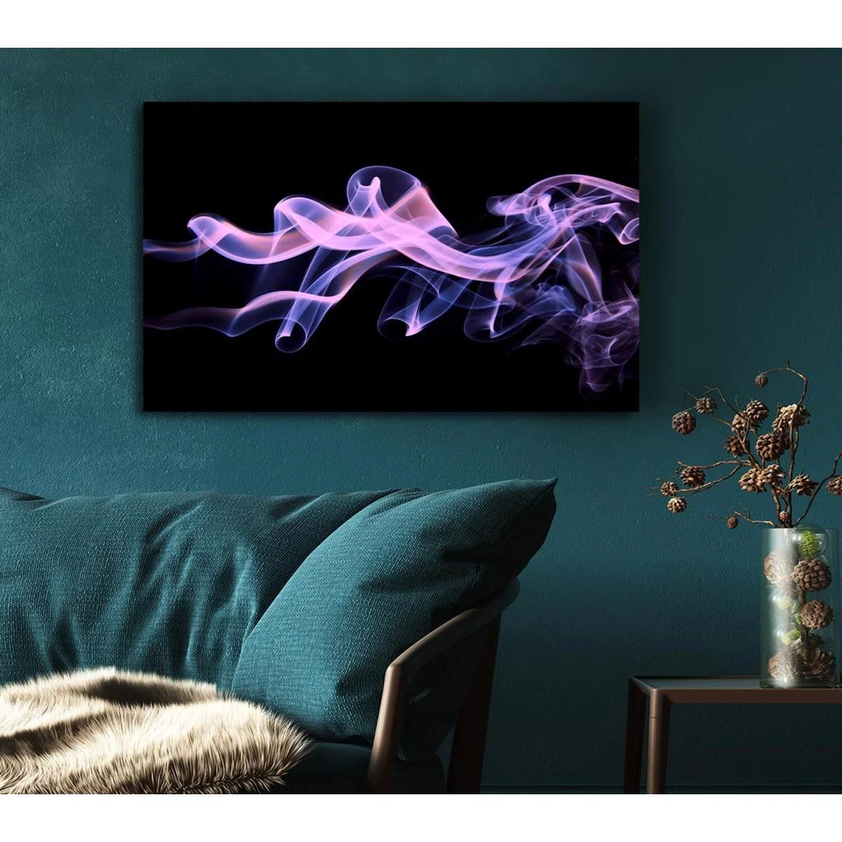 Smoke Pinks Canvas Print Wall Art - Yellow / 35.56cm – image 5