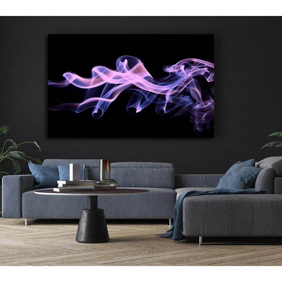 Smoke Pinks Canvas Print Wall Art - Yellow / 35.56cm – image 6