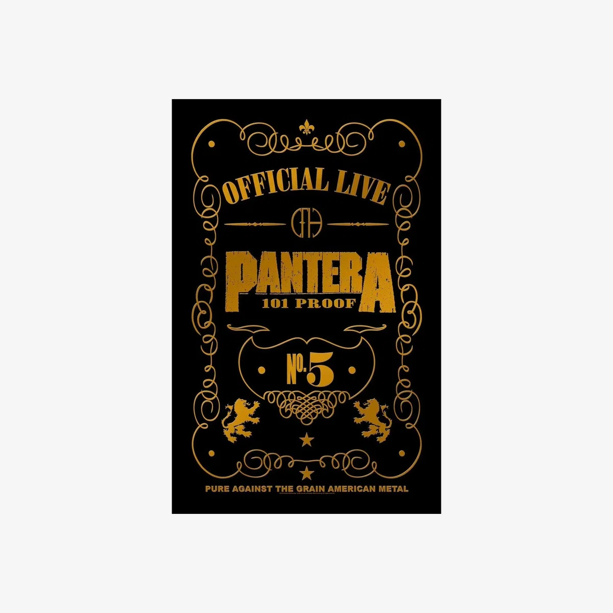 Pantera 101 Proof Textile Poster - Black/Yellow