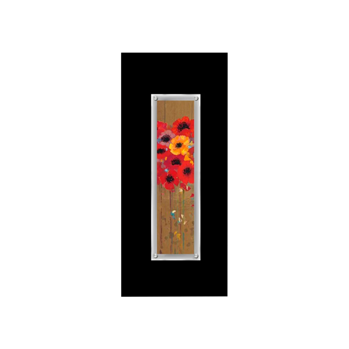 Poppies 2 Tall Framed Wall Art - Multicolour