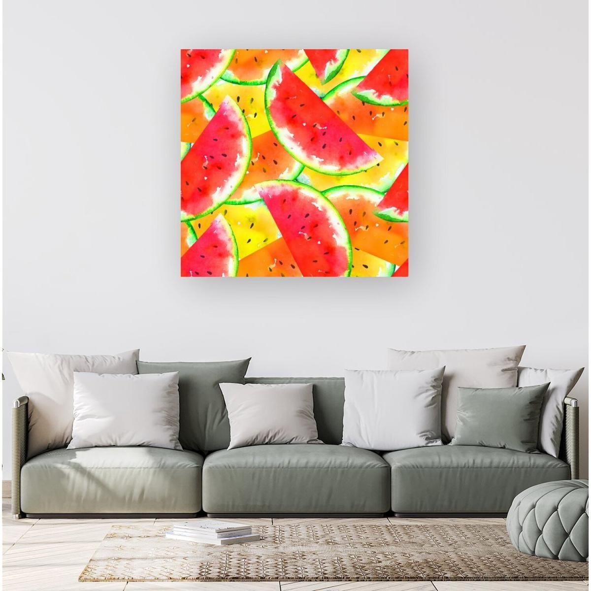Melon Print Canvas Print - Pink / Large – image 2