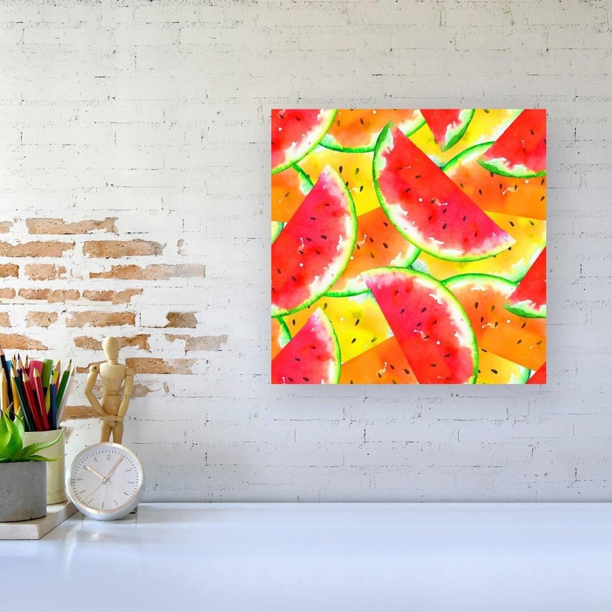 Melon Print Canvas Print - Pink / Large – image 3