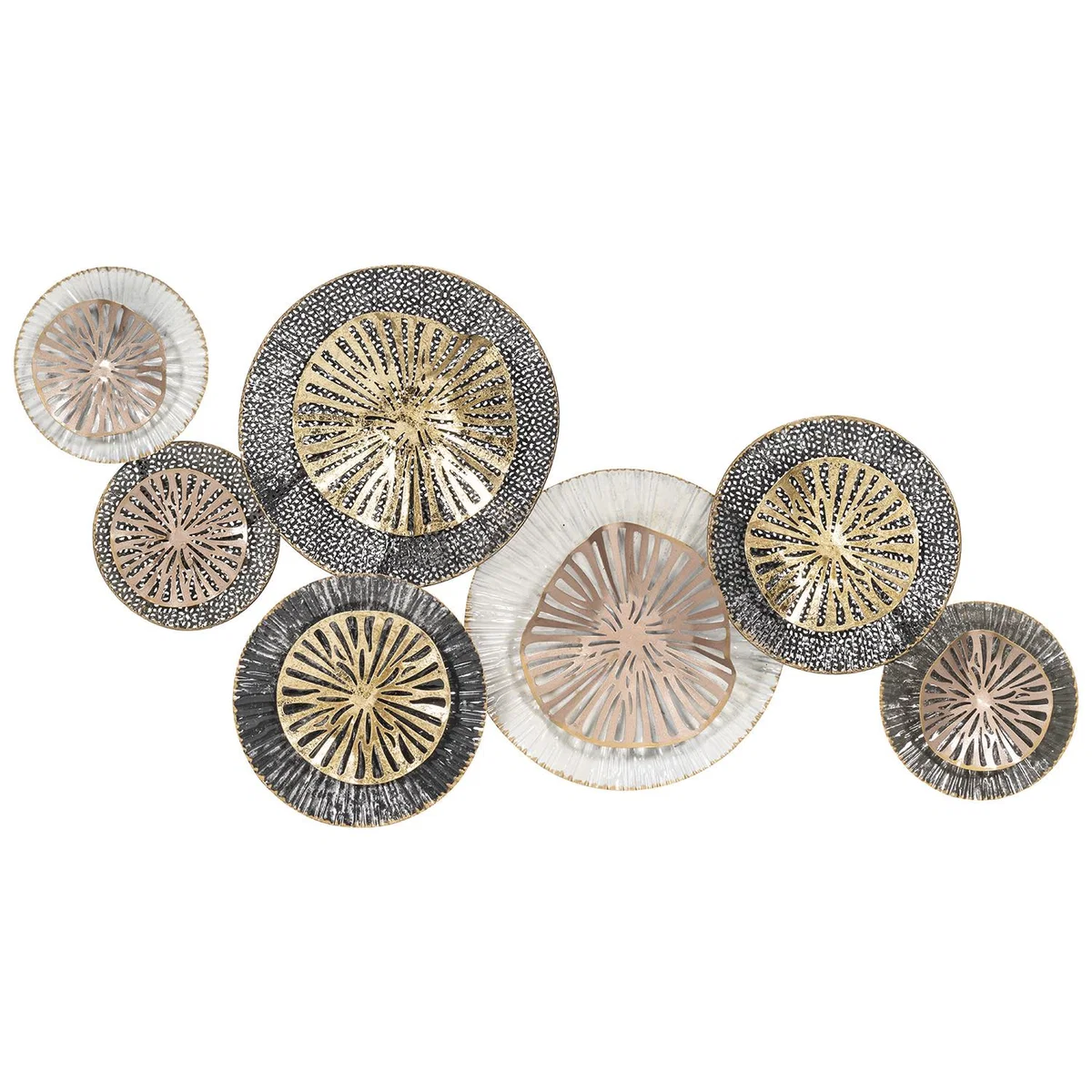Ornate Metallic Fan Metal Wall Art – image 2