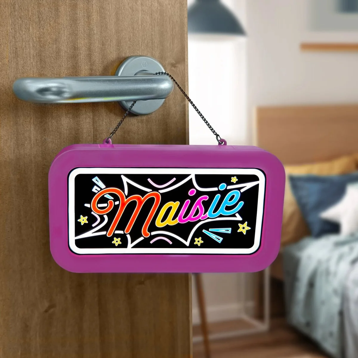 Maisie Pre-personalised Light-Up Neon Bedroom Sign - Pink – image 8
