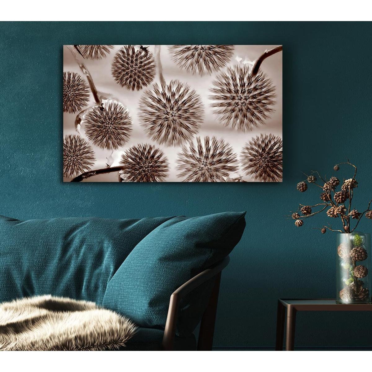 Dandelion Dream Chocolate Canvas Print Wall Art - Yellow / 66.04cm – image 4