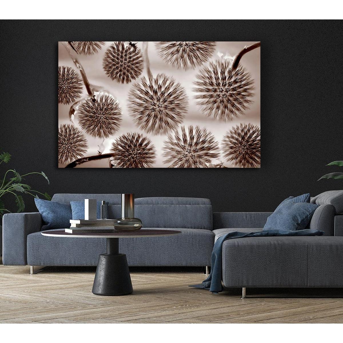 Dandelion Dream Chocolate Canvas Print Wall Art - Yellow / 66.04cm – image 5