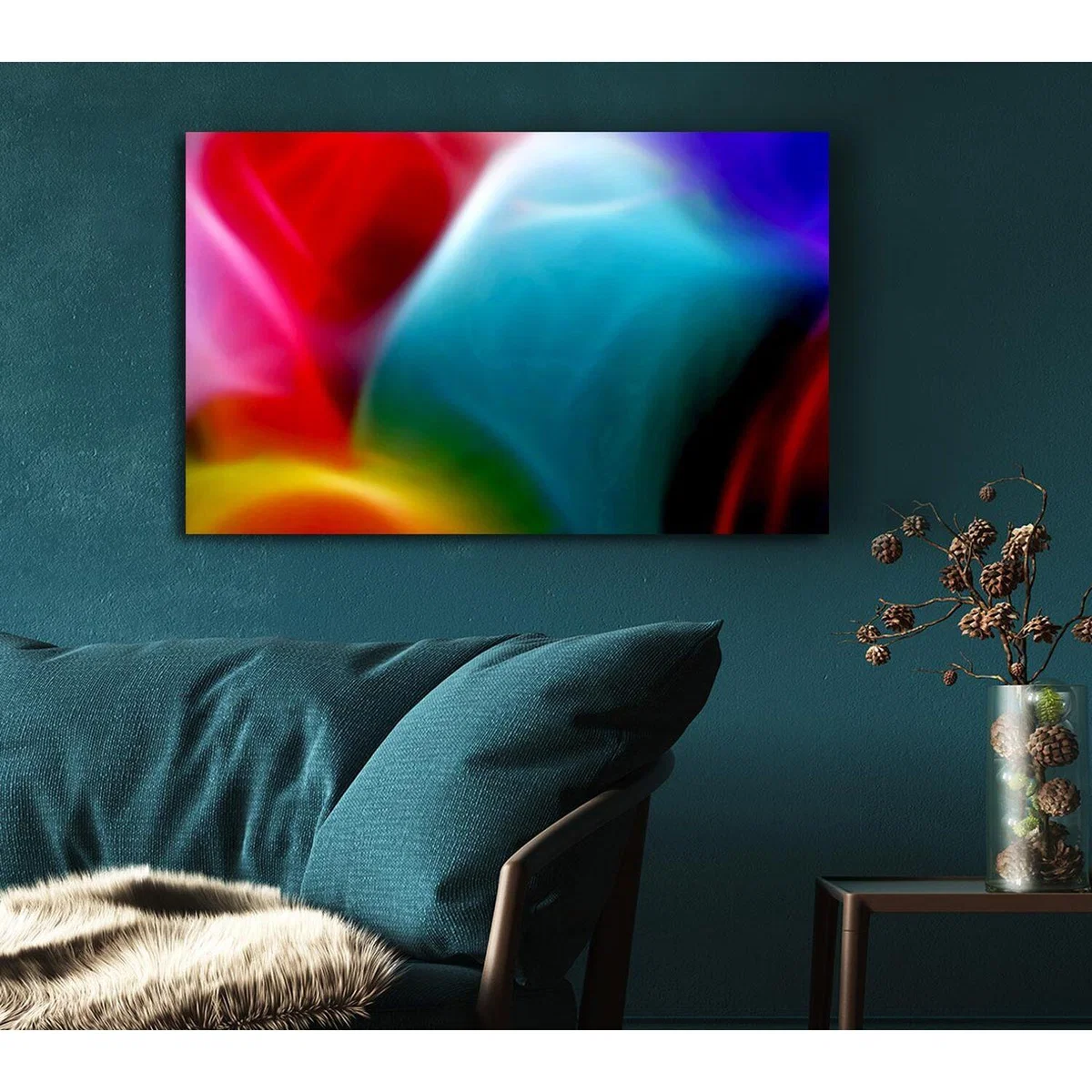 Rainbow Hills Canvas Print Wall Art - Yellow / 66.04cm – image 2