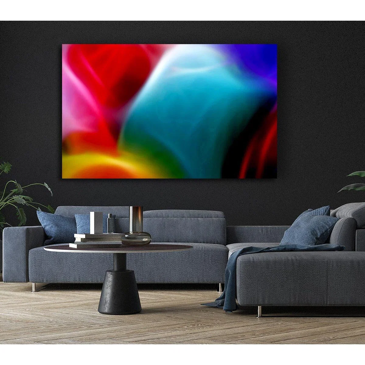 Rainbow Hills Canvas Print Wall Art - Yellow / 66.04cm – image 3