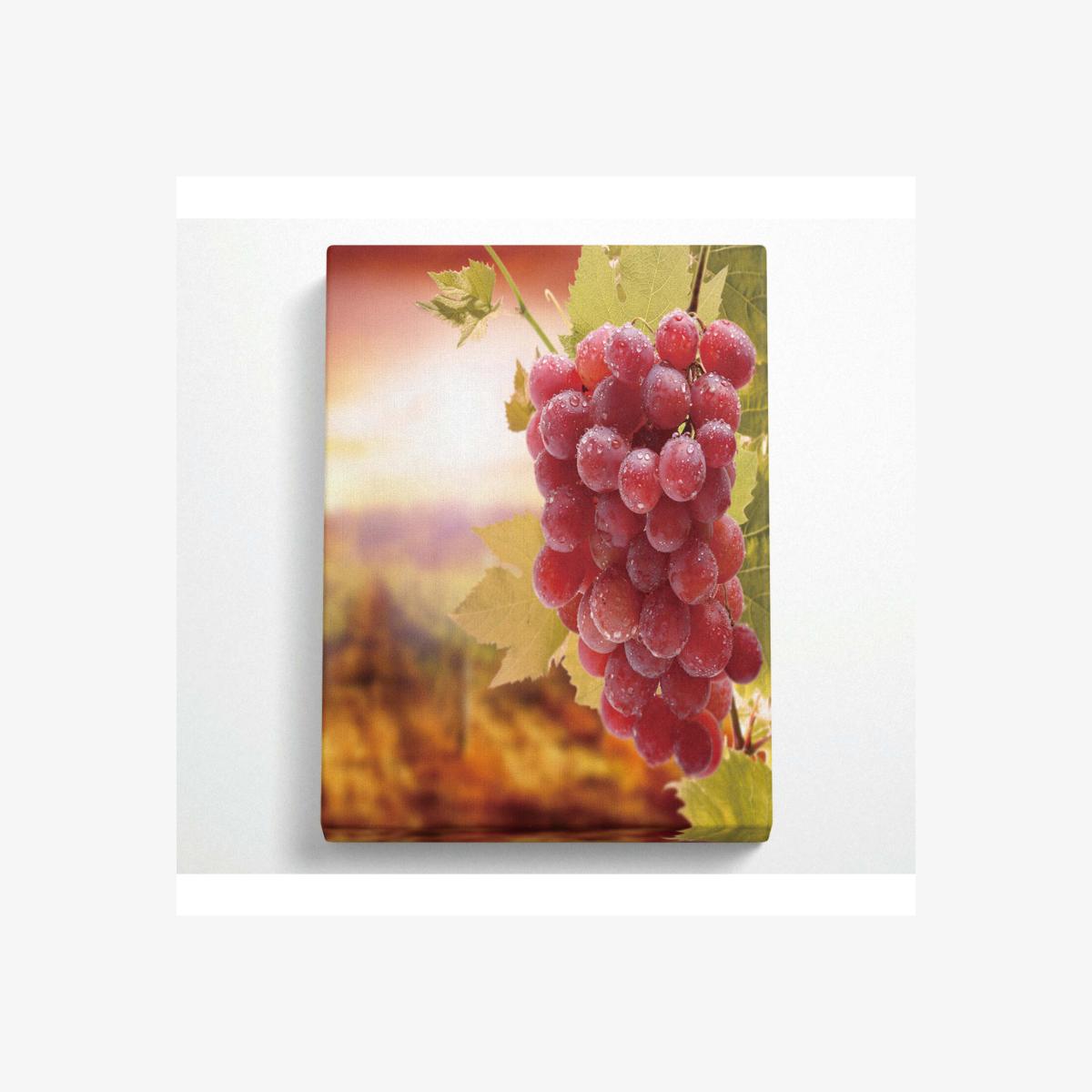 Bunch Of Grapes Canvas Print - Black / 81.28cm