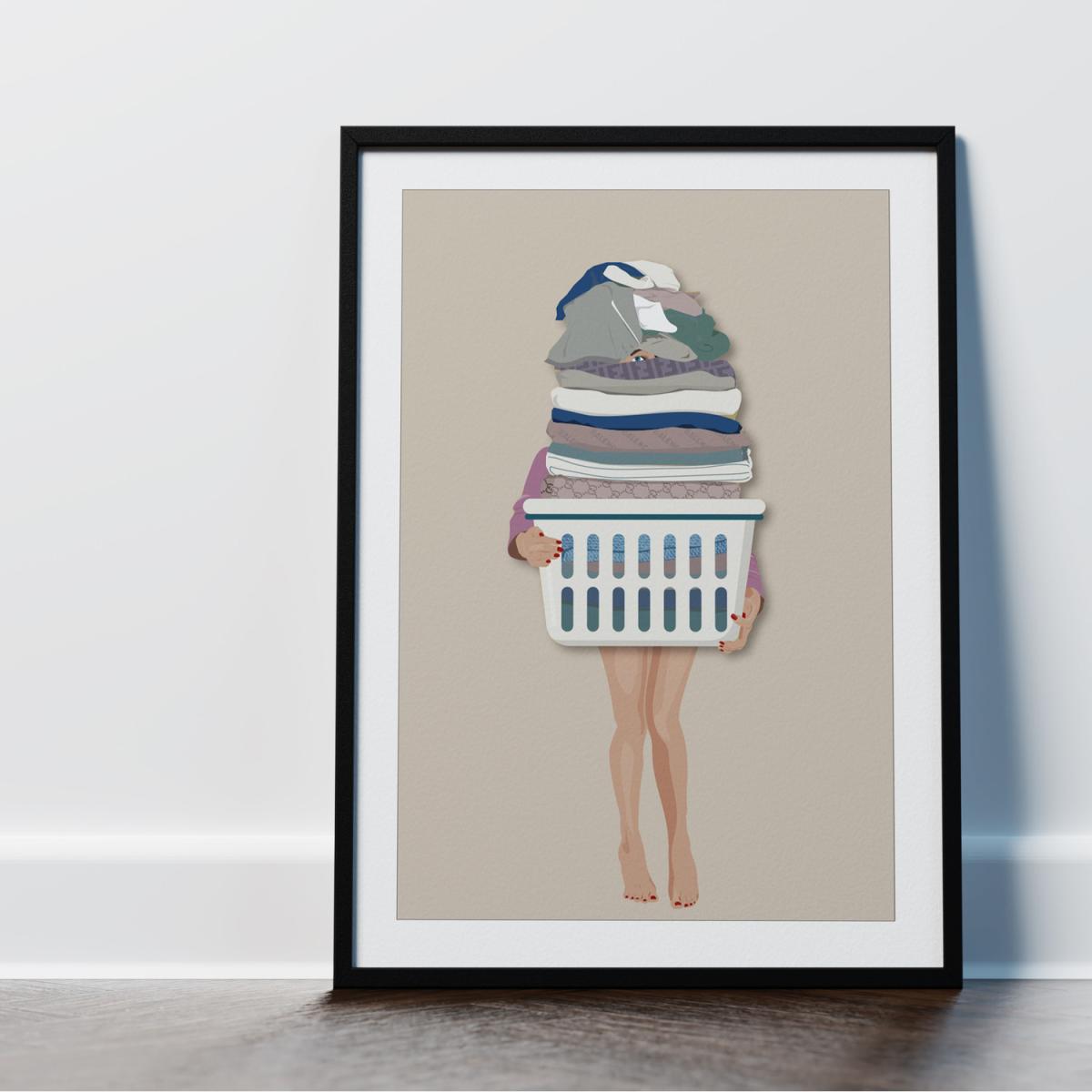 Laundry Room Framed Art Print - Neutral – image 1