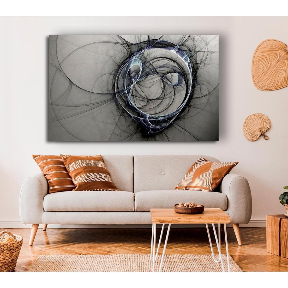 Grey Planet Twist Canvas Print Wall Art - Yellow / 50.8cm – image 3