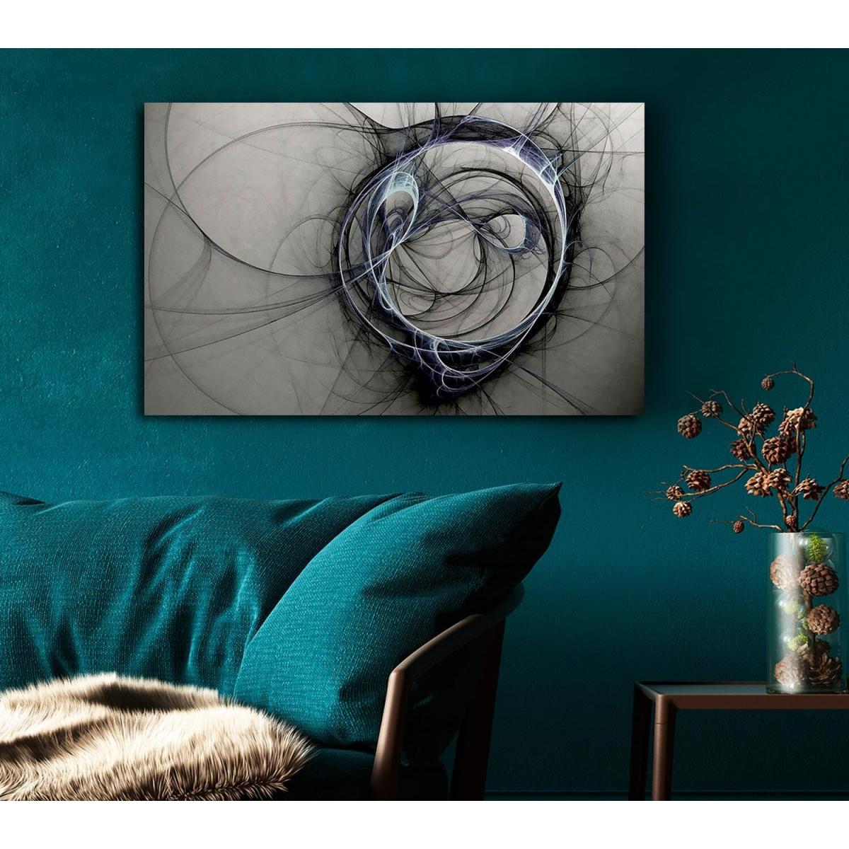 Grey Planet Twist Canvas Print Wall Art - Yellow / 50.8cm – image 4