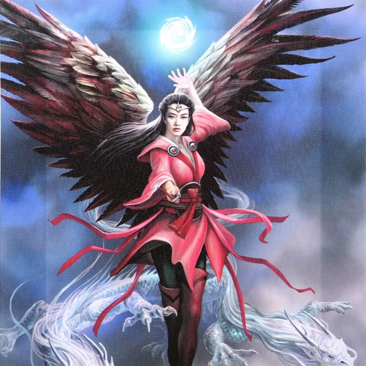 Air Element Sorceress Canvas Plaque By Anne Stokes - Pink – image 2