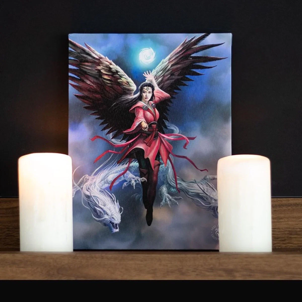 Air Element Sorceress Canvas Plaque By Anne Stokes - Pink – image 4