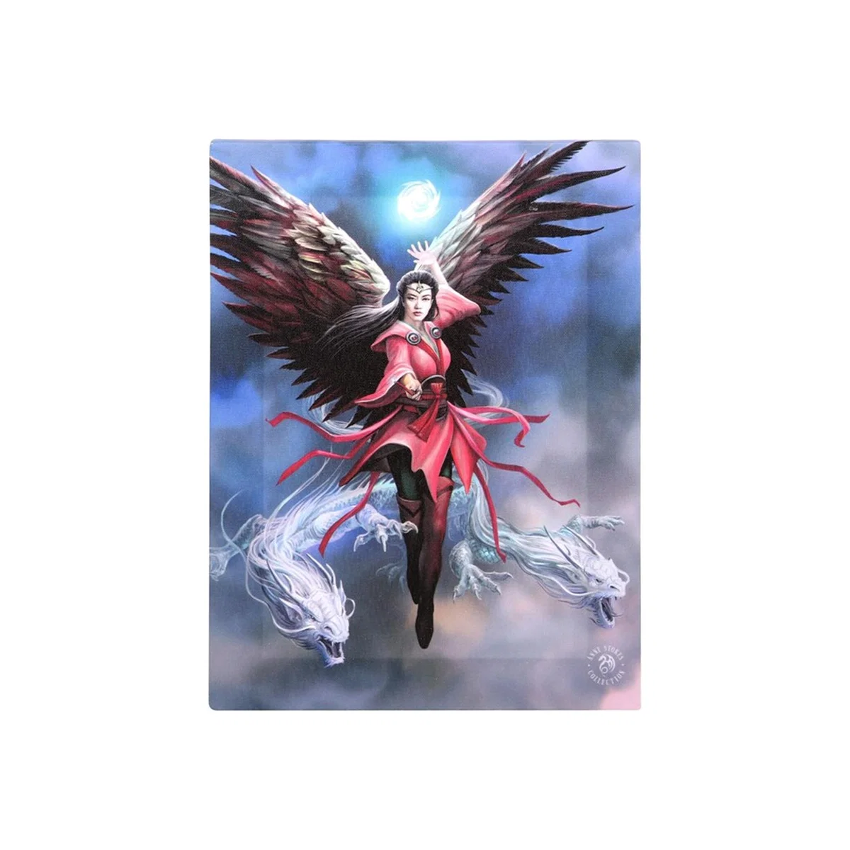 Air Element Sorceress Canvas Plaque By Anne Stokes - Pink – image 1