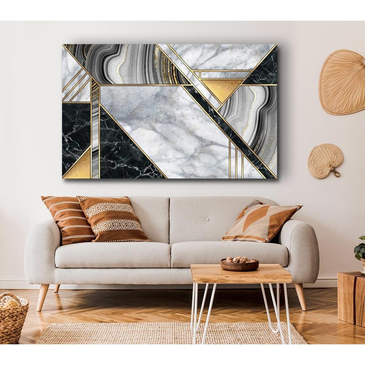Triangles Of Marble - Yellow / Medium 20 x 32 Inches – image 4