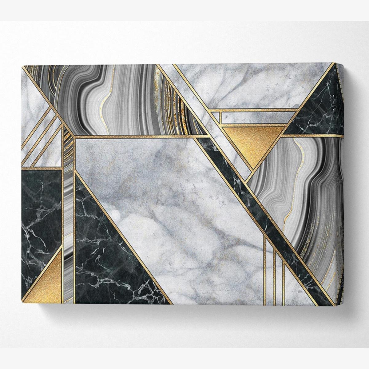 Triangles Of Marble - Yellow / Medium 20 x 32 Inches – image 1