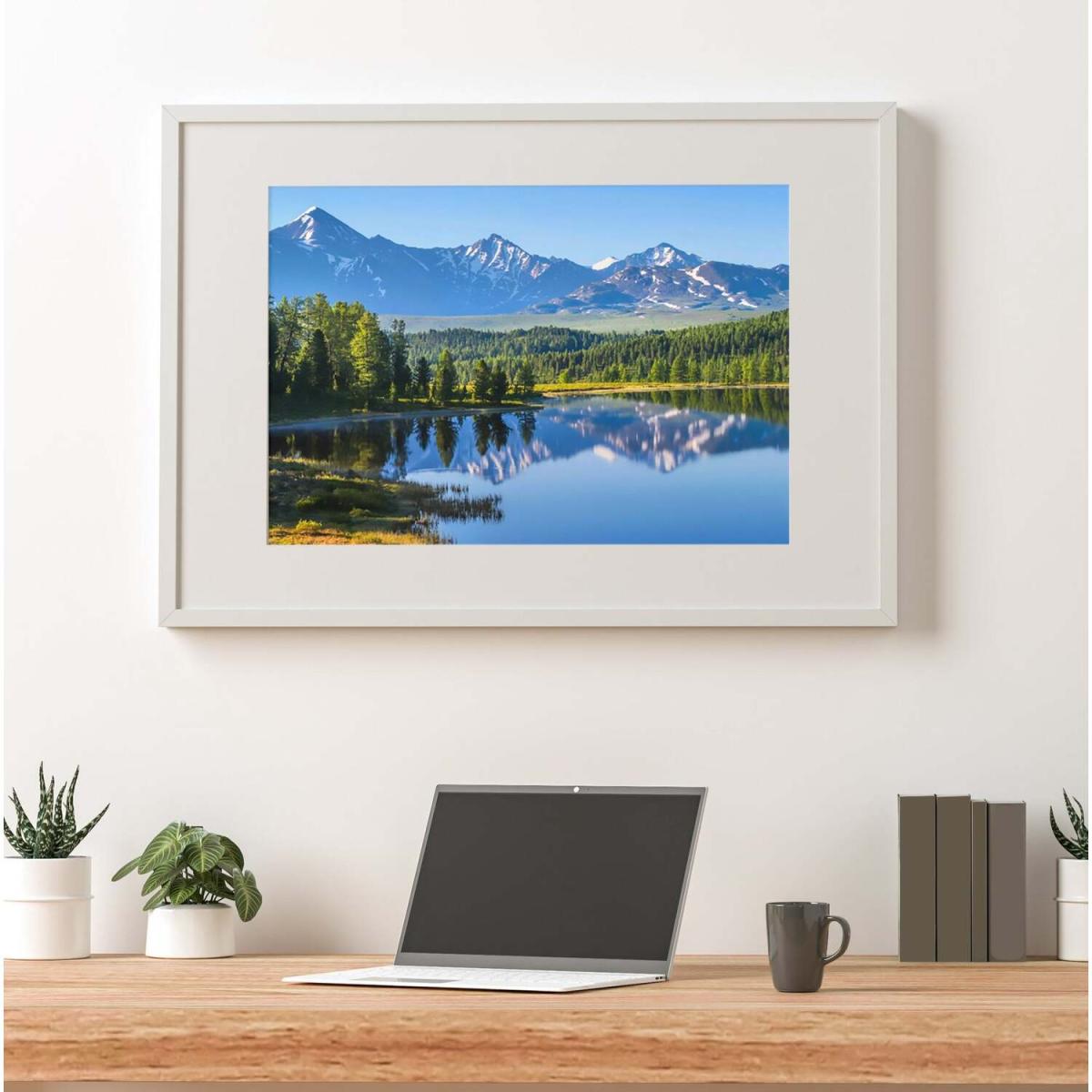 Summer Mountain Lake Art Print - Blue / 84.1cm – image 2