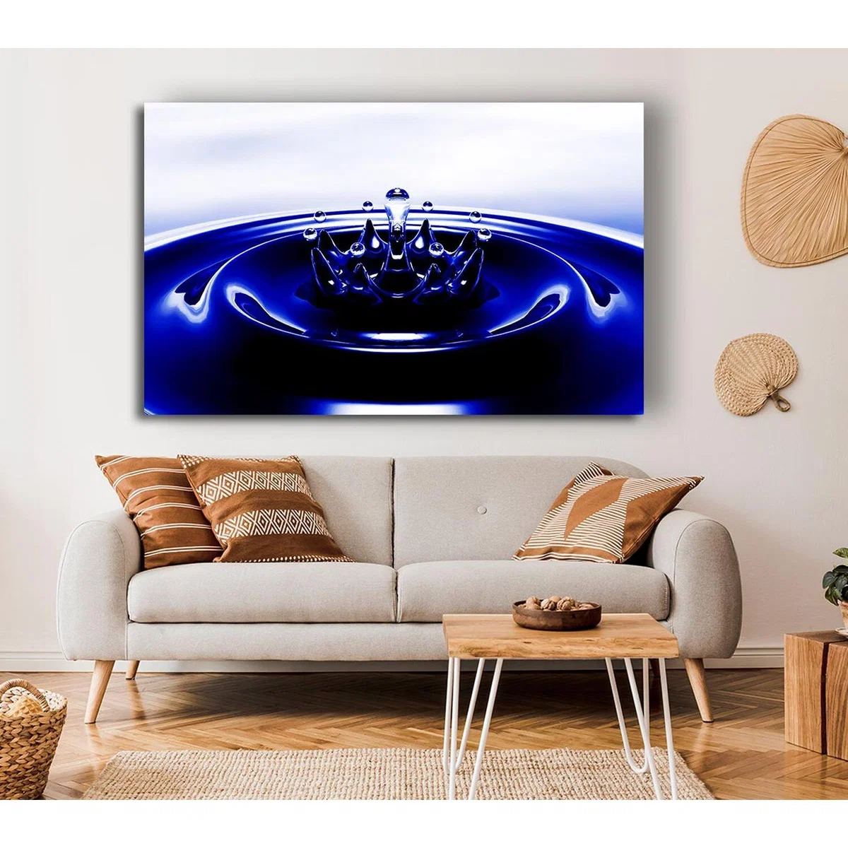 Rippled Emergance Canvas Print Wall Art - Yellow / 35.56cm – image 3