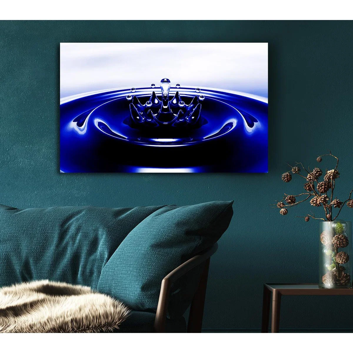 Rippled Emergance Canvas Print Wall Art - Yellow / 35.56cm – image 4