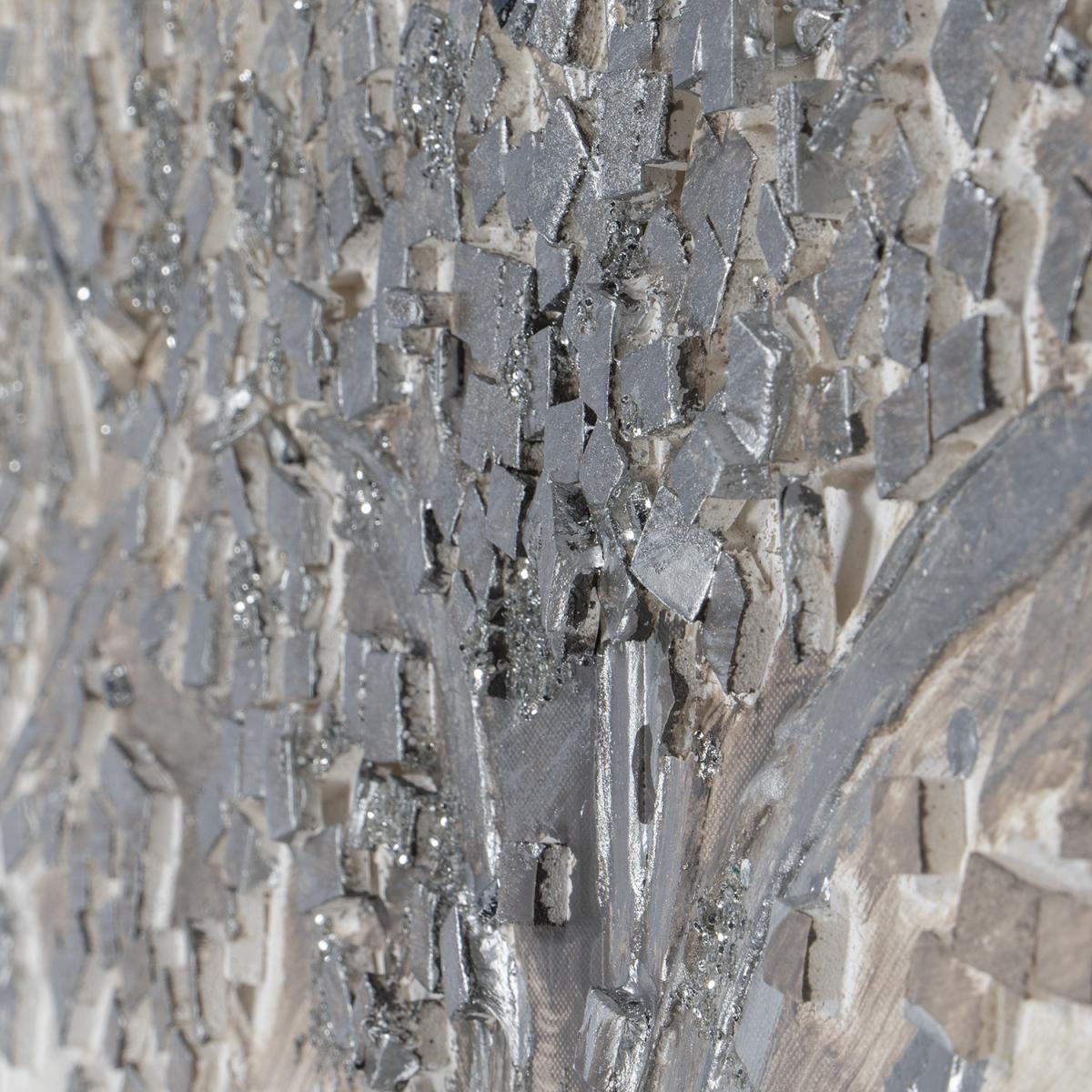Textured Metallic Glitter Tree Canvas – image 2