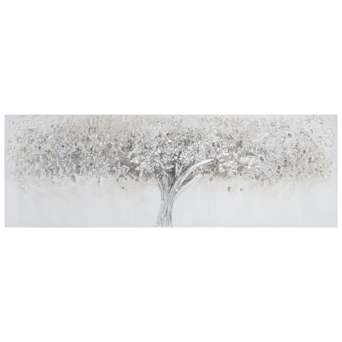 Textured Metallic Glitter Tree Canvas – image 3