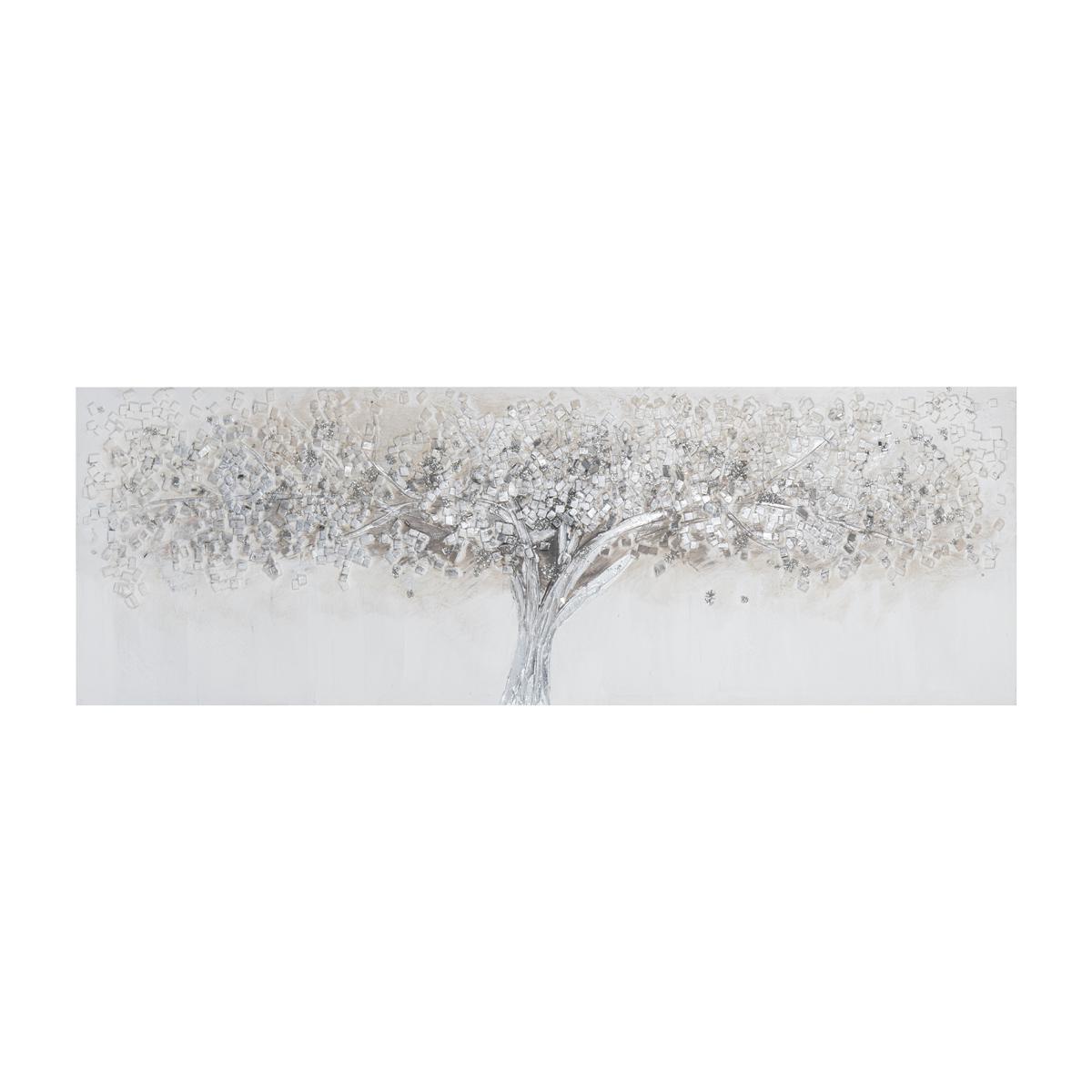 Textured Metallic Glitter Tree Canvas – image 1