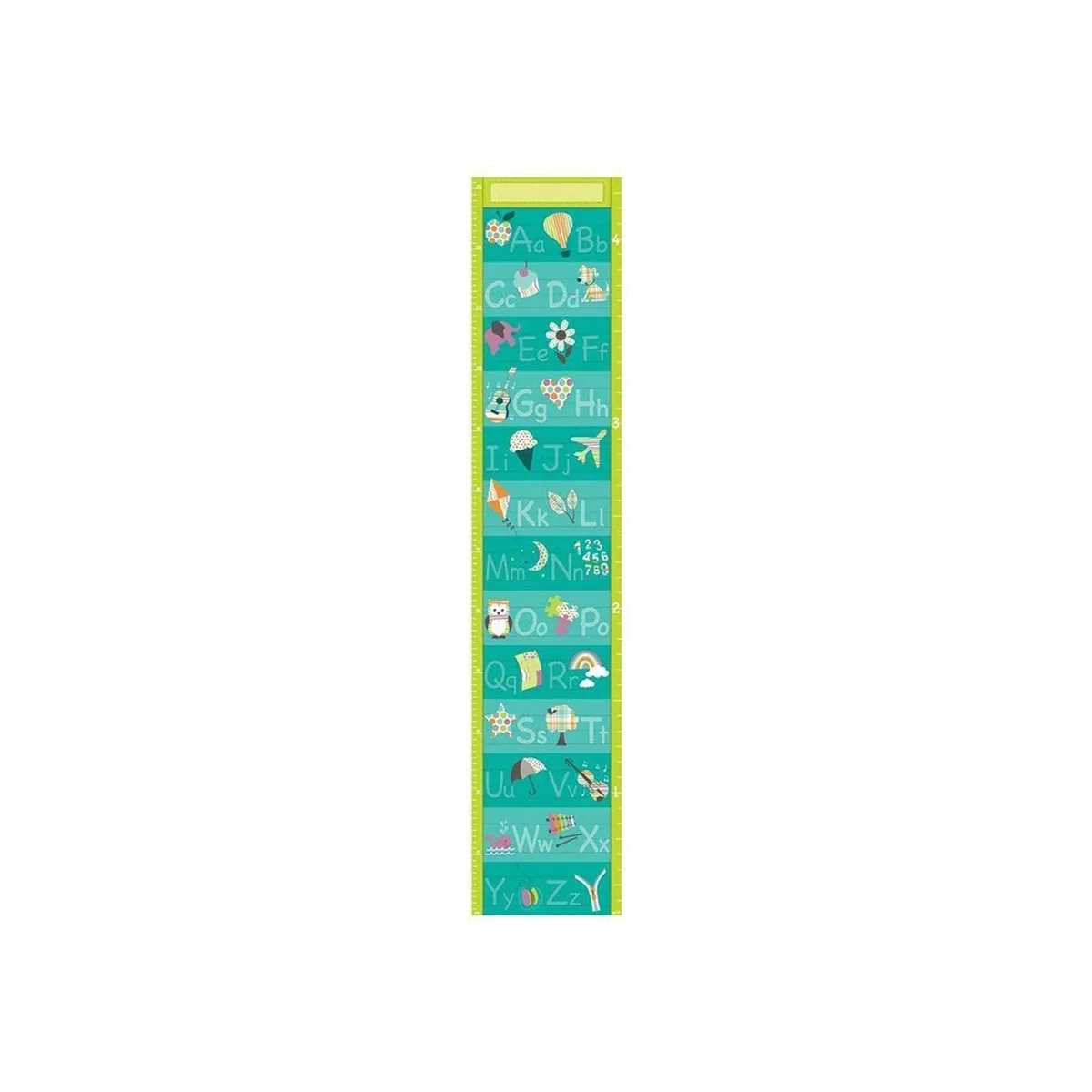 Wallpops Alphabet Height Chart - Green