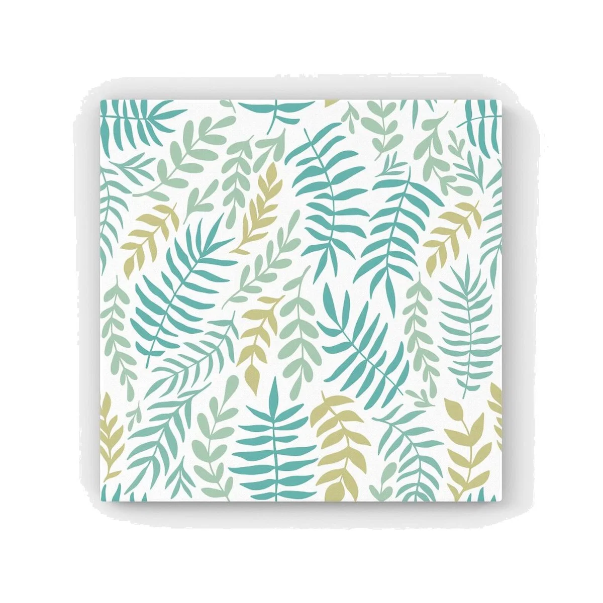 Multicolor Leafs And Branches HD Metal Print - Green / 40cm