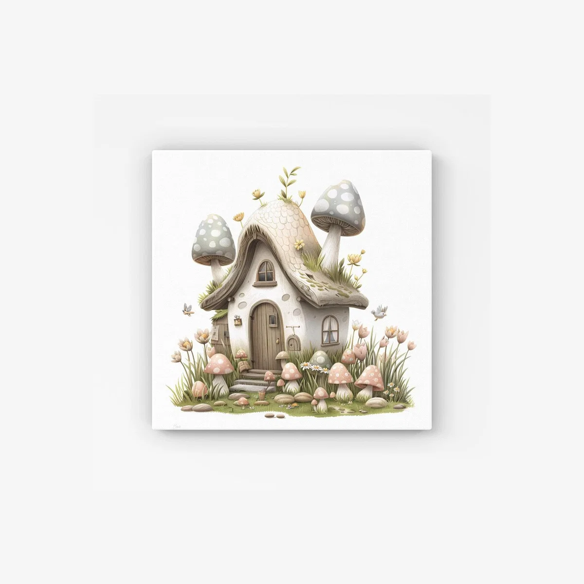Sweet Easter Cottage HD Metal Print - Neutral / 40cm