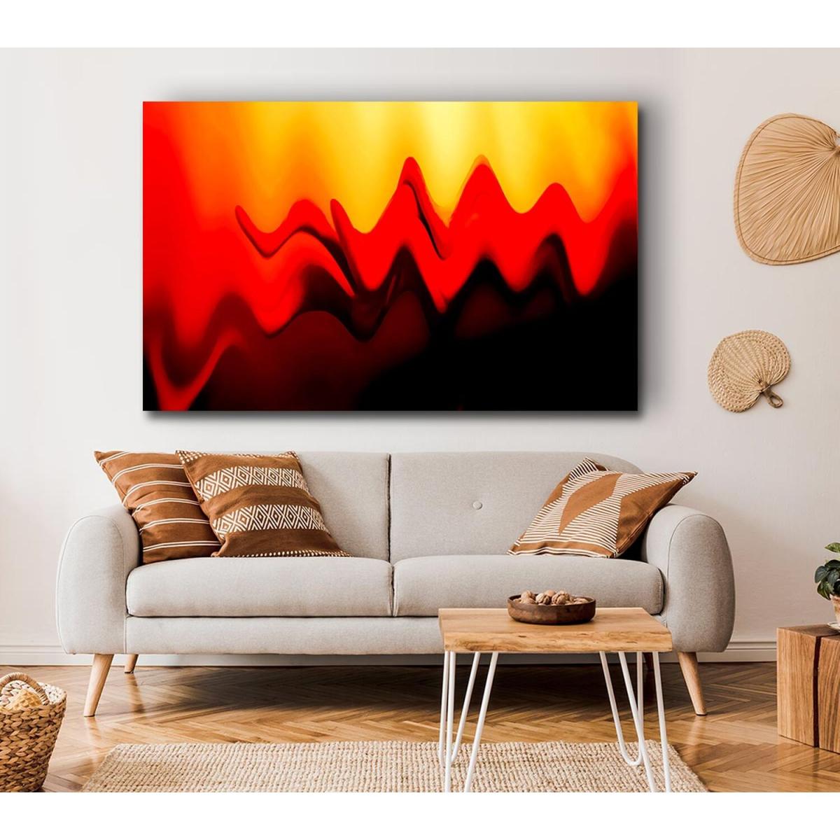 Liquid Fire Canvas Print Wall Art - Yellow / 50.8cm – image 4