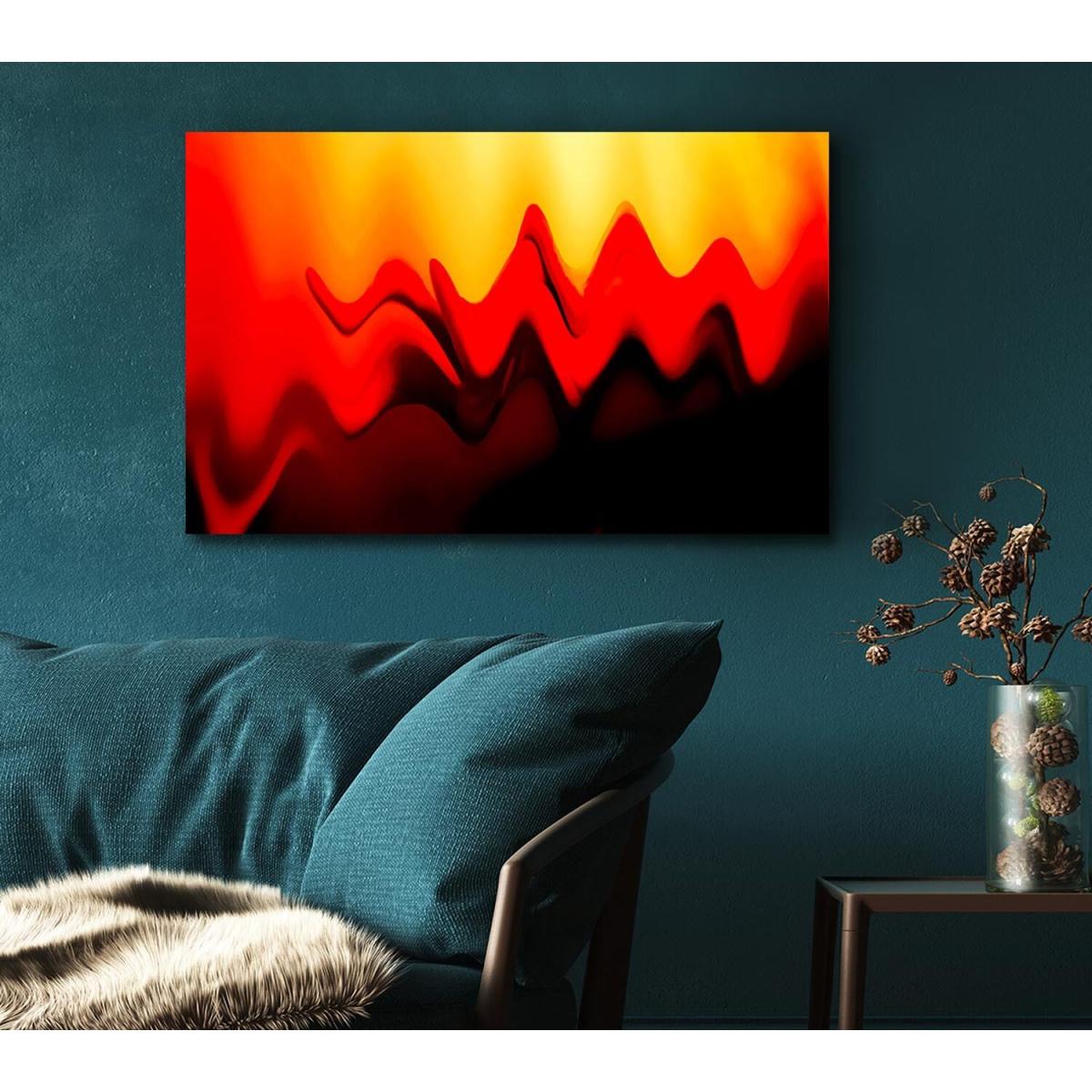Liquid Fire Canvas Print Wall Art - Yellow / 50.8cm – image 5