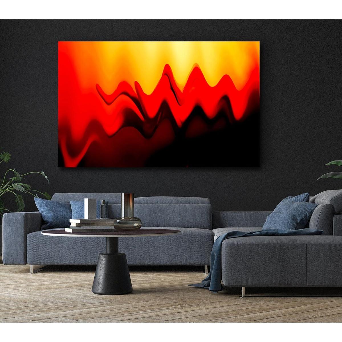 Liquid Fire Canvas Print Wall Art - Yellow / 50.8cm – image 6