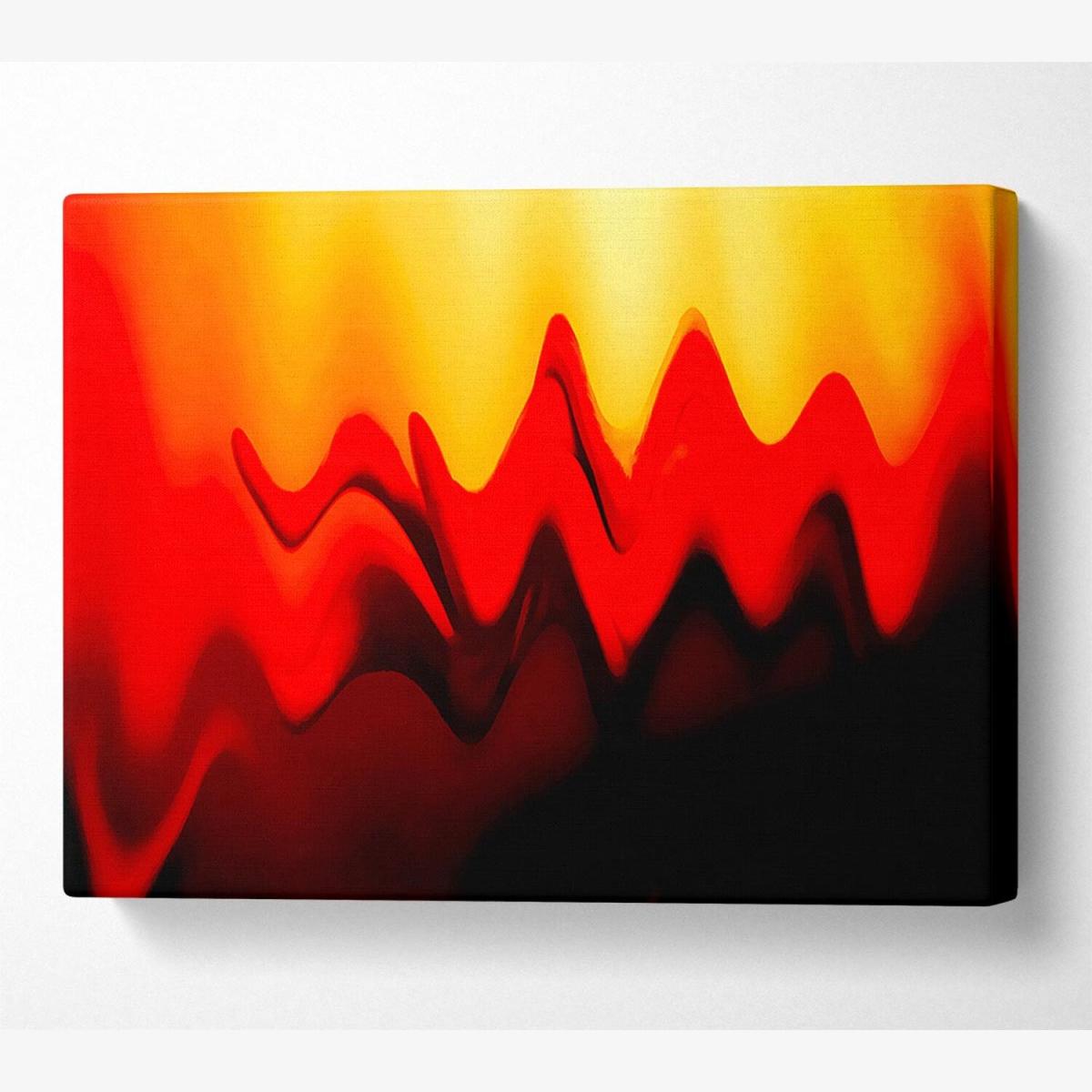 Liquid Fire Canvas Print Wall Art - Yellow / 50.8cm – image 1
