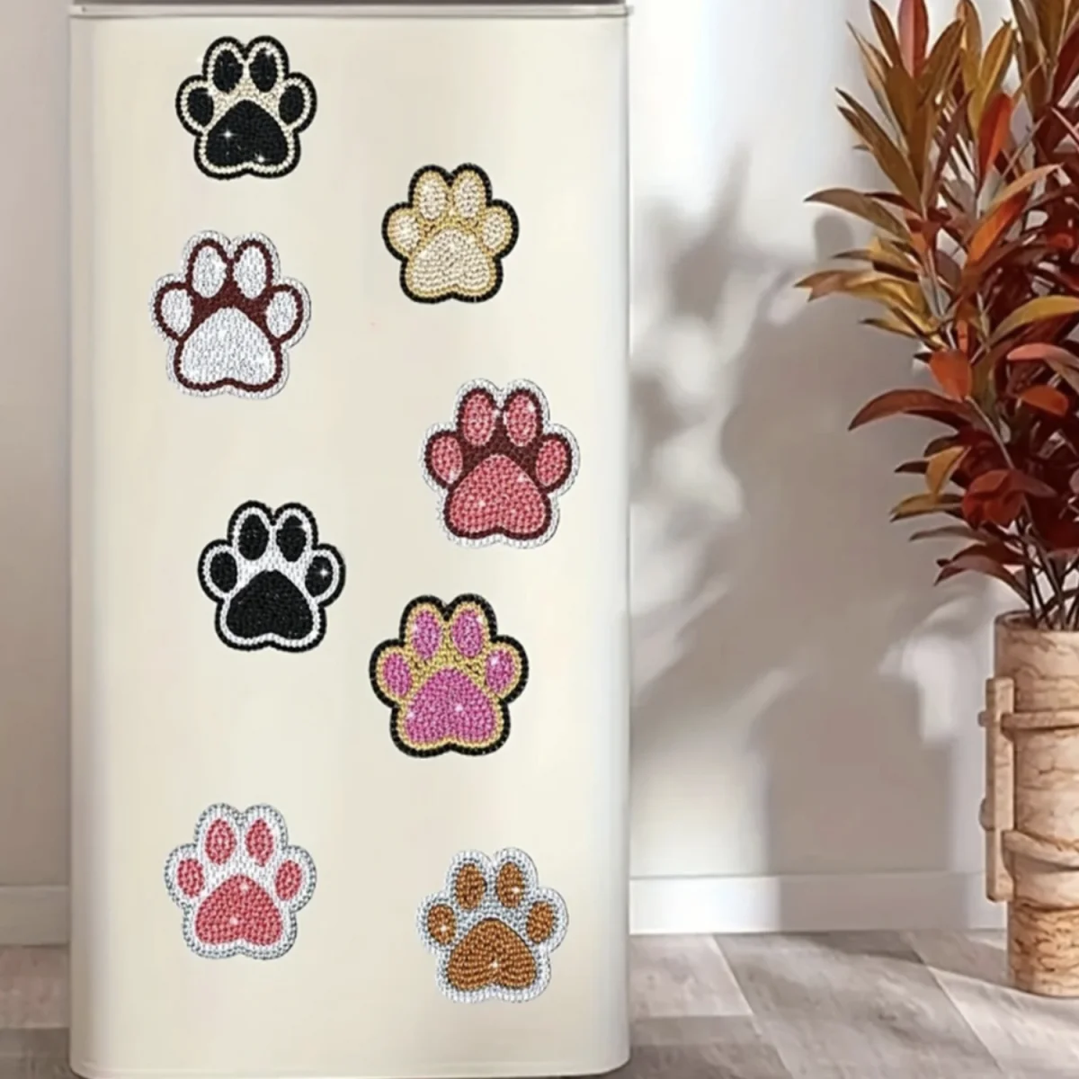 8 Paw Print Diamond Painting Magnets - Multi – image 3